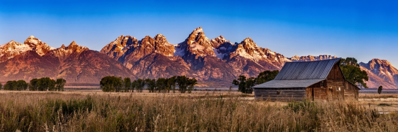 Mouton Barn and Tetons